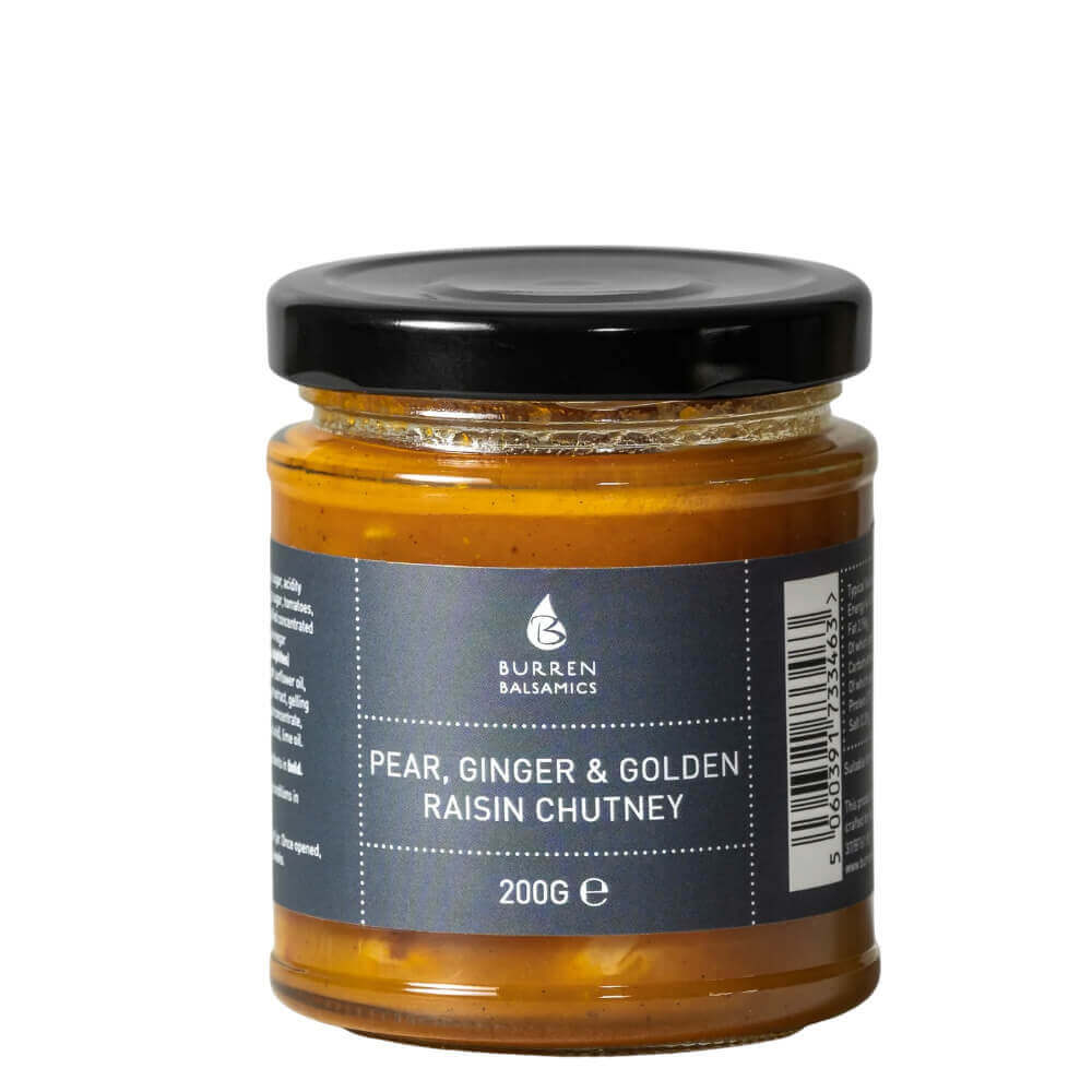 Burren Balsamics Pear Ginger & Golden Raisin Chutney 200g